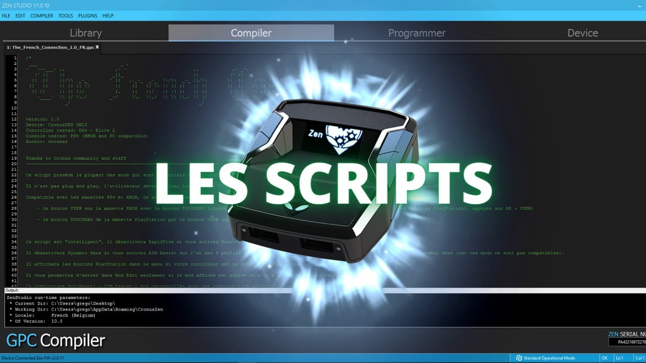 Tuto CronusZen - LES SCRIPTS