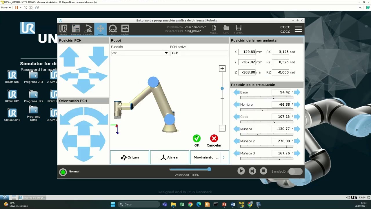 Robotica Colaborativa. Moviments basics UR