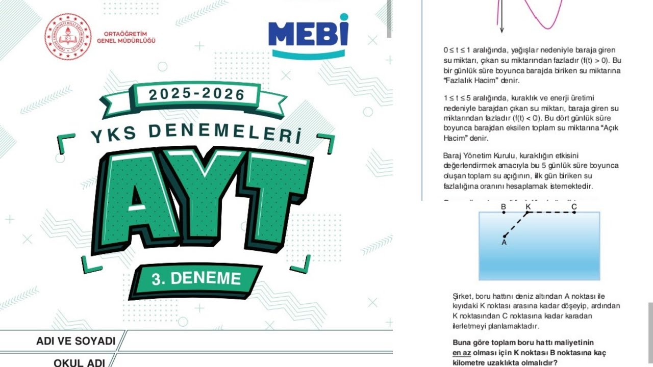 MEBİ AYT 3 MAT 21-26 SORULAR