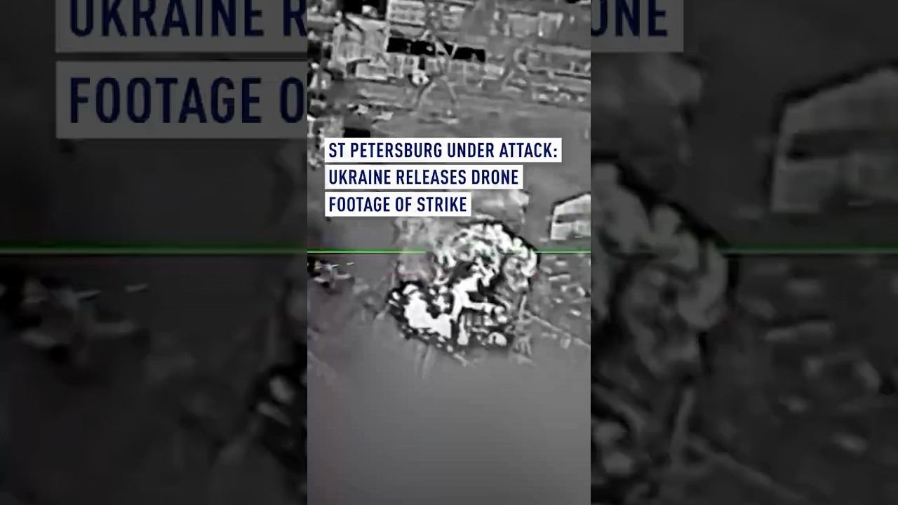 St Petersburg under attack: Ukraine releases drone footage of strike