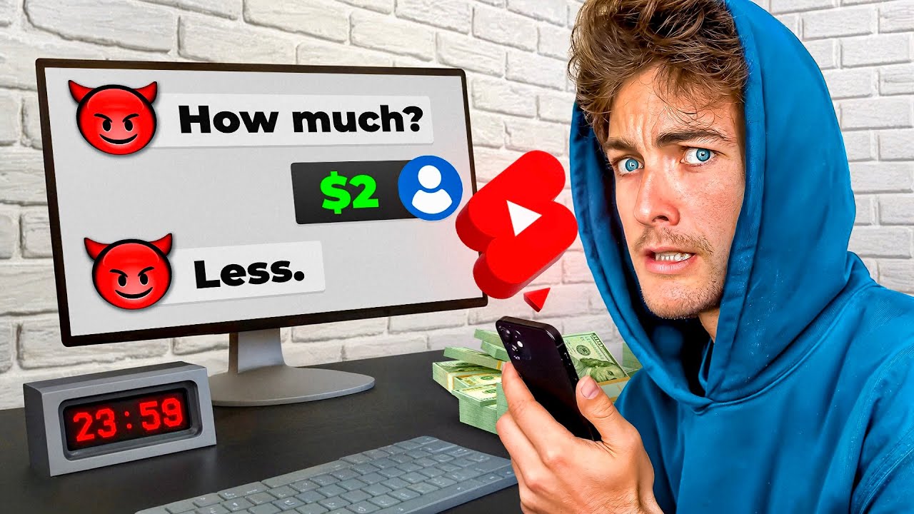 I Made This Much Editing Shorts Undercover in 24 Hours