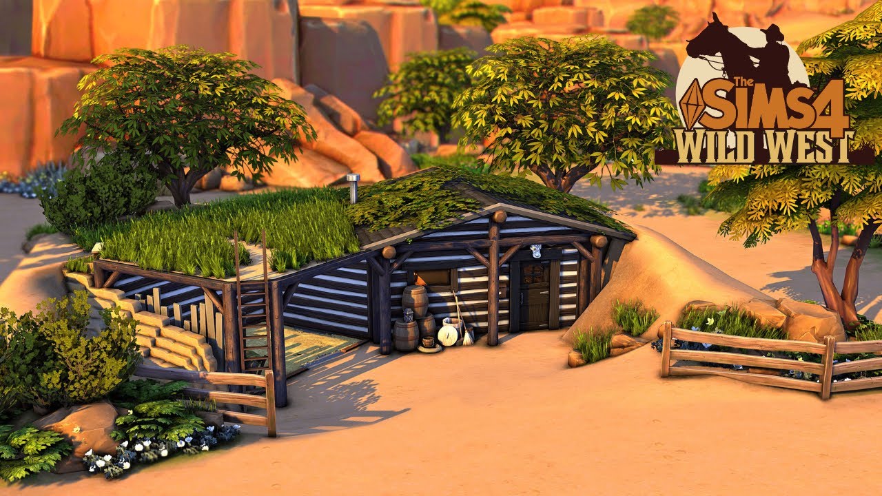 Outlaw's Dugout - Wild West Series | The Sims 4 Horse Ranch Speed Build | No CC