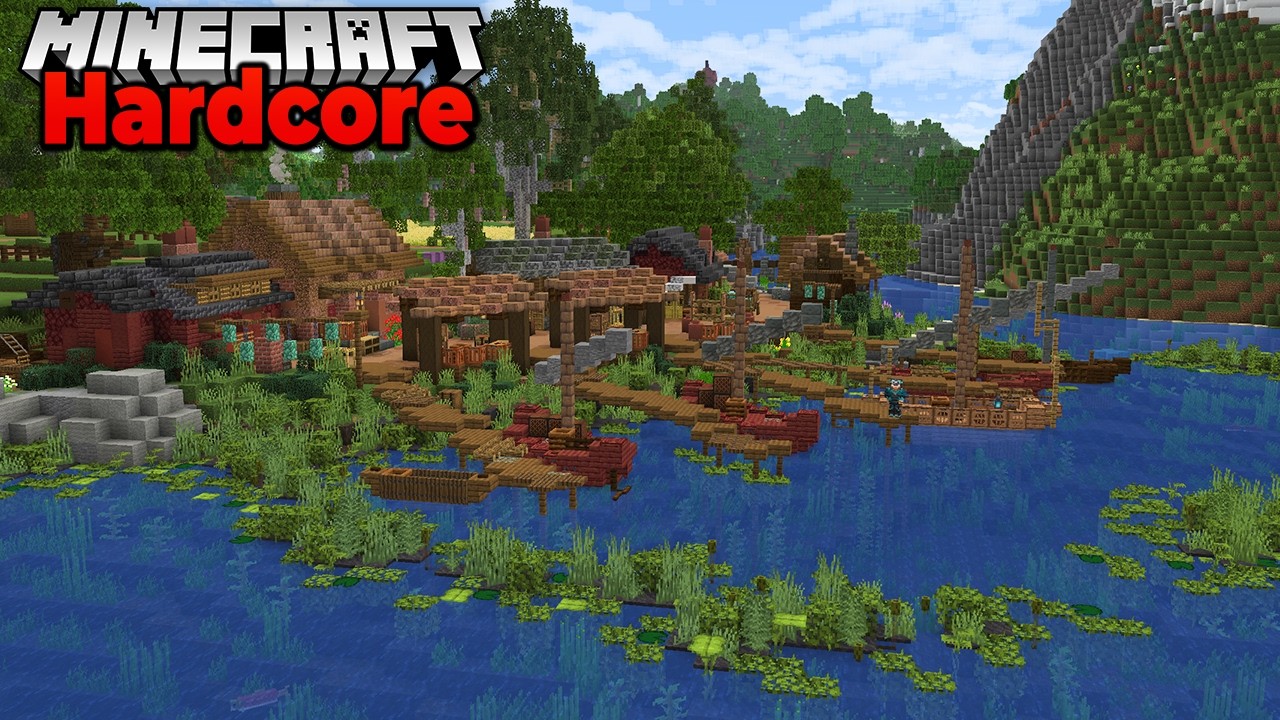Min favoritby jag n&aring;gonsin byggt i Hardcore Minecraft
