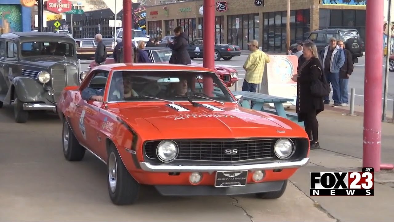 Video: Vintage cars roll through Tulsa as part of Route 66 centennial caravan