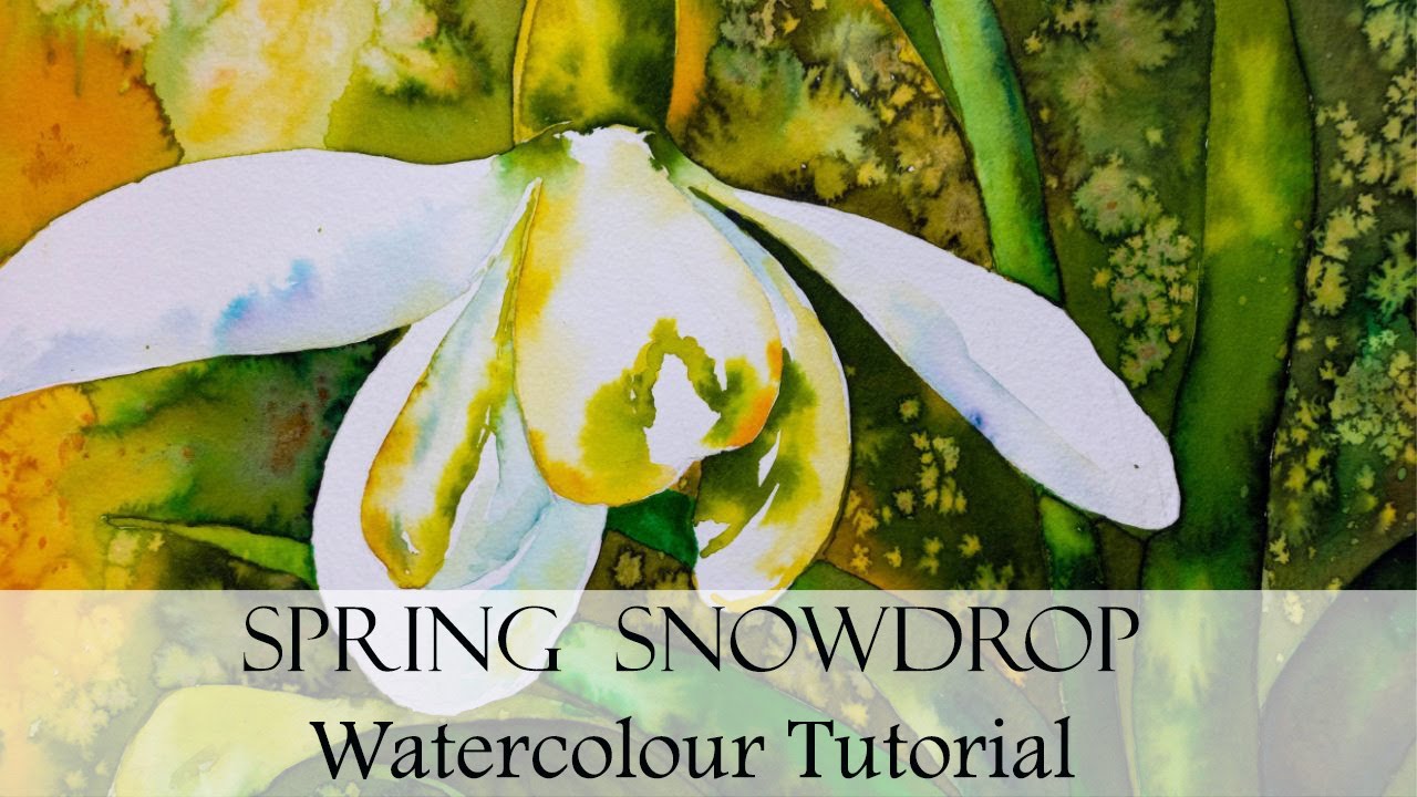 EASY Snowdrop Watercolor Painting Tutorial video
