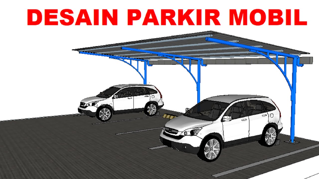 Desain tempat parkir mobil banyak