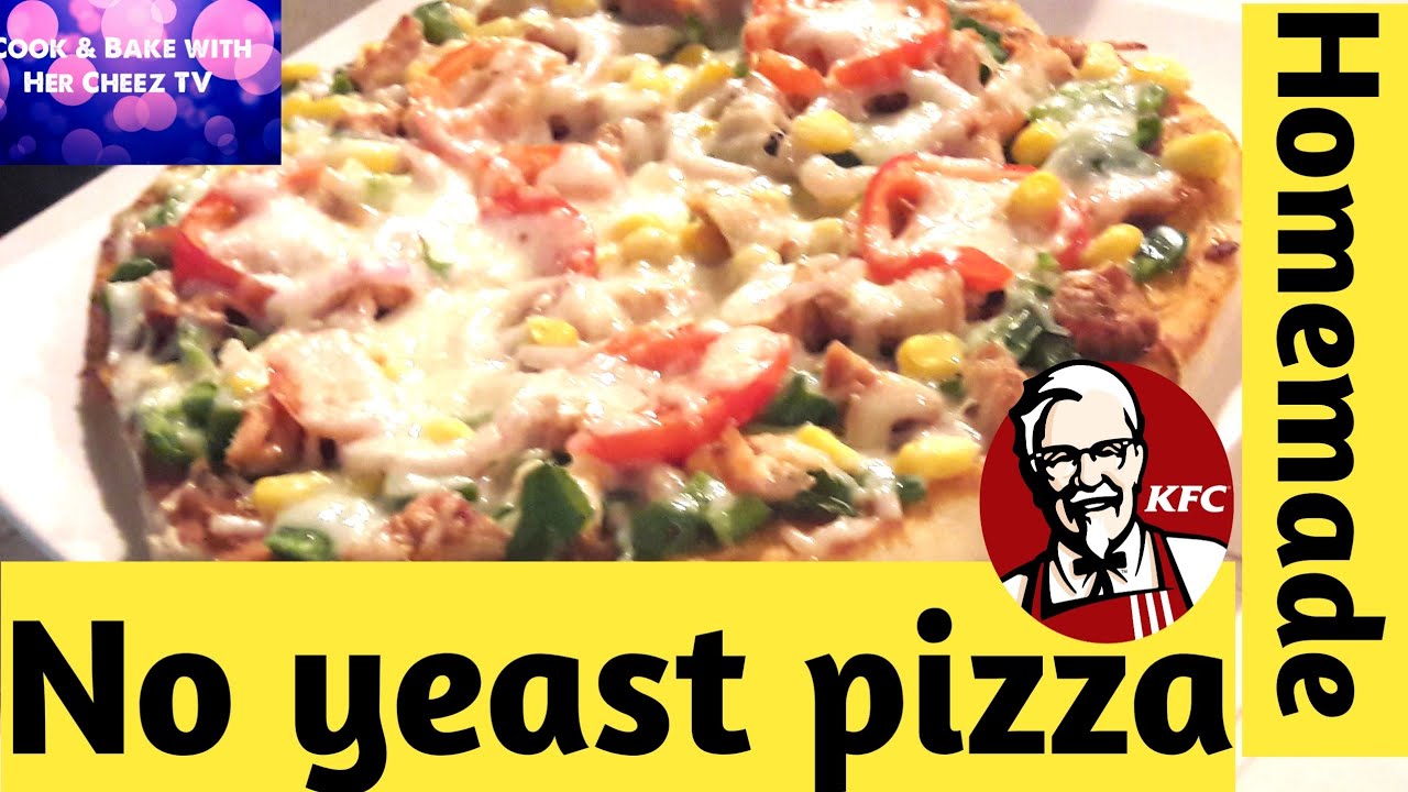 Pizza without yeast | 10 min pizza | her cheez tv | thin crust no yeast pizza on tawa | tawa pizza