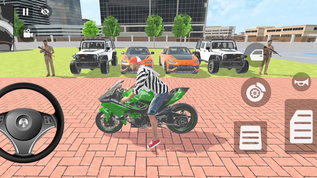 🎮 Franklin Order by 2️⃣ Jeep Wrangler & 2️⃣ Lamborghini In Indian 🇮🇳 Bike Thief Auto Simulator 🎮