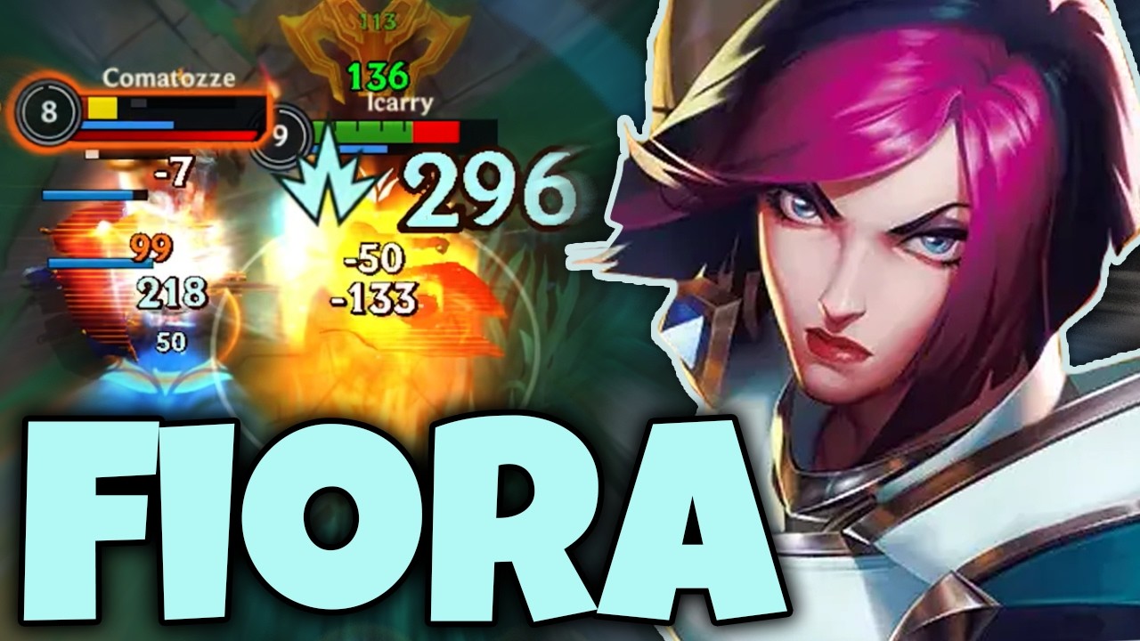 Wild Rift Fiora Baron Lane Gameplay in Season 20 (Build & Runes)