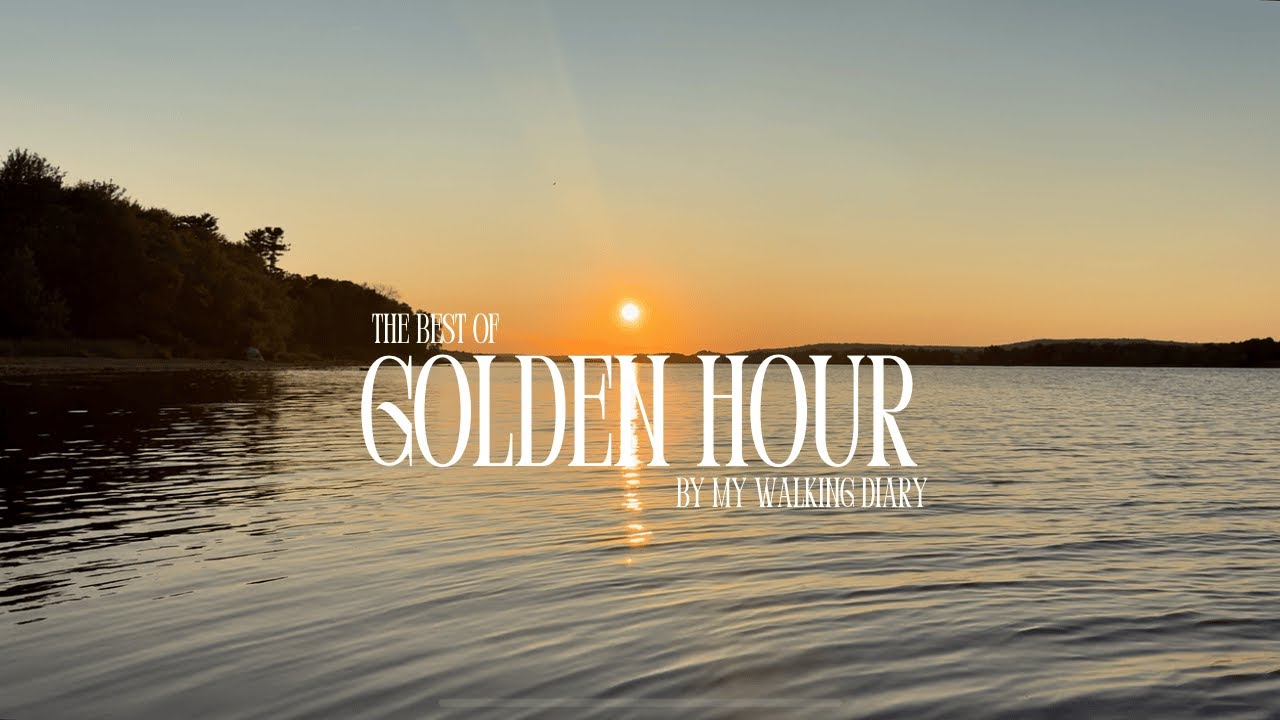 4K | Golden Hour by the Sea | Sunset Waves ASMR Video