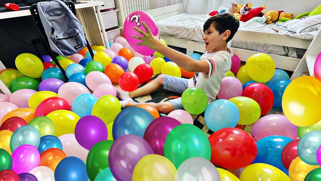 2 MIN POUR ÉCLATER 100 BALLONS !!! ( surprise pour l'anniversaire de Jules)