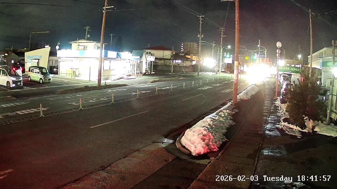 山形県山形市南館国道348号線ライブカメラ Yamagata Yamagatashi Live camera.world.cam