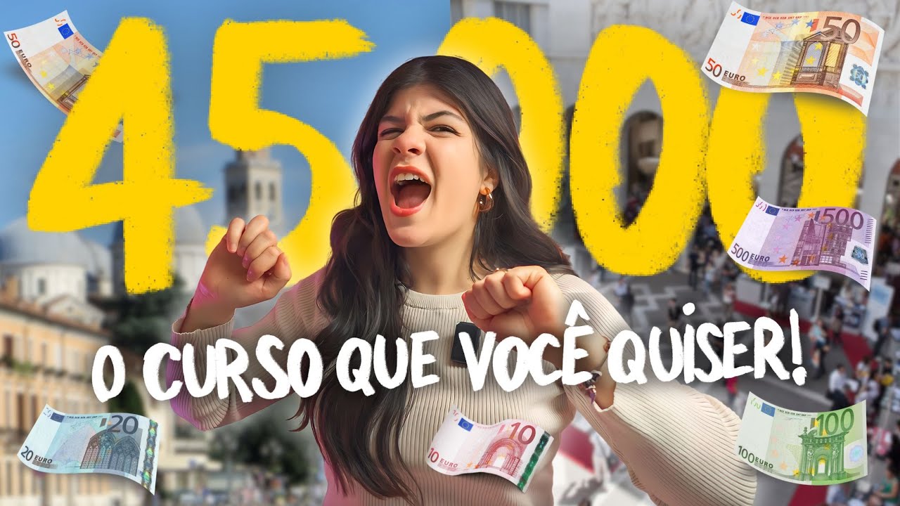 45 MIL REAIS DE BOLSA PARA ESTUDAR NA ITALIA!