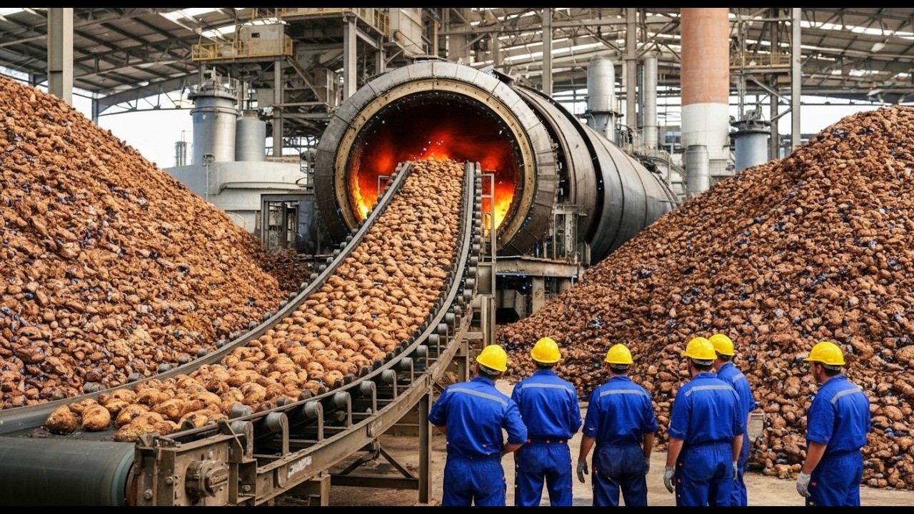 Inside a Coconut Shell Factory | How Pure Activated Carbon Is Made from Waste (Full Process)
