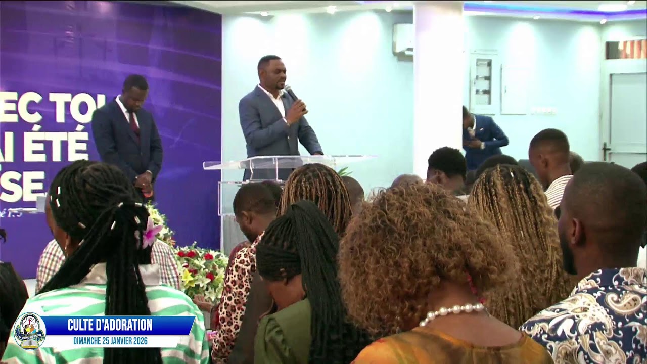 DIMANCHE 25 JANVIER 2026 CULTE D'ADORATION PAPA JEREMIE NTAMBUE