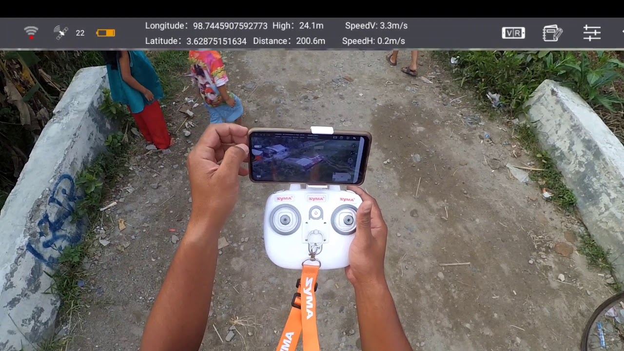 Test jarak tempuh distance drone syma x8pro