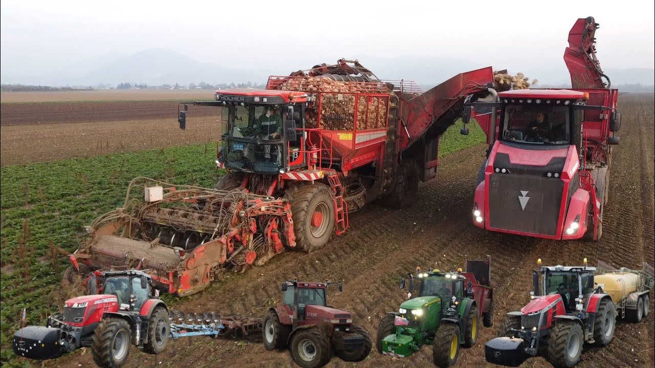 Five Agri Operations In One Video [Sugarbeet Harvest, Manure & Slurry aplication, Disking, Plowing]