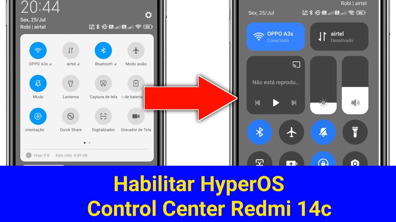 Como habilitar o Centro de Controle do HyperOS no Redmi 14c 2025 || Nova atualização