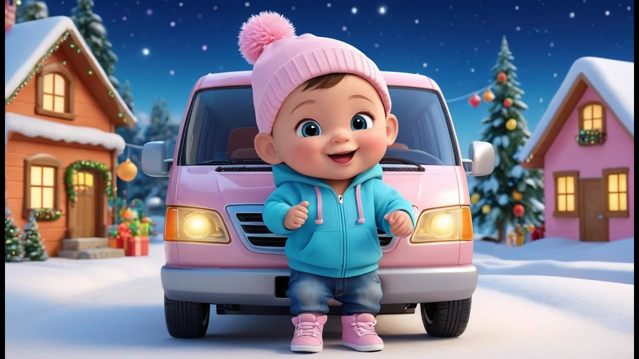 Family Van New Year Holiday Trip | Fun Action & Learning Video for Toddlers