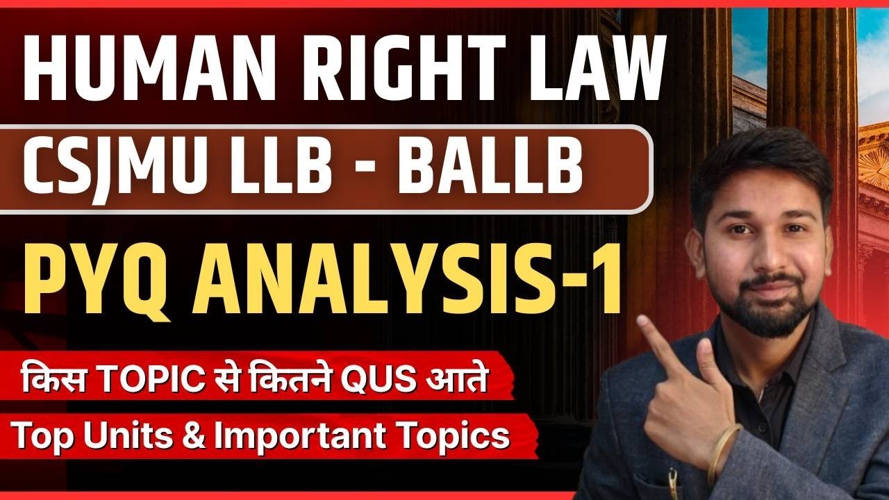 Human Rights Law PYQ Analysis 2025 | CSJMU LLB 5th & CSJMU BALLB 9th Sem | Repeated Questions