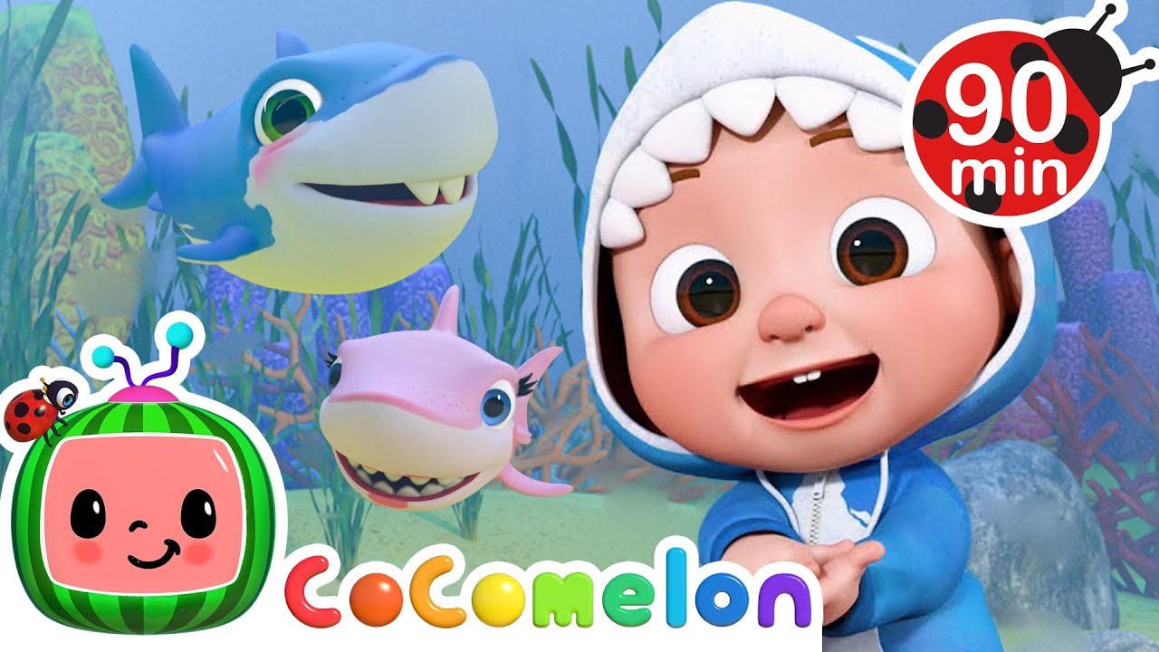 Baby Shark Dance with CoComelon Kids! 🎵 | CoComelon Nursery Rhymes + Kids Songs | Animals for Kids
