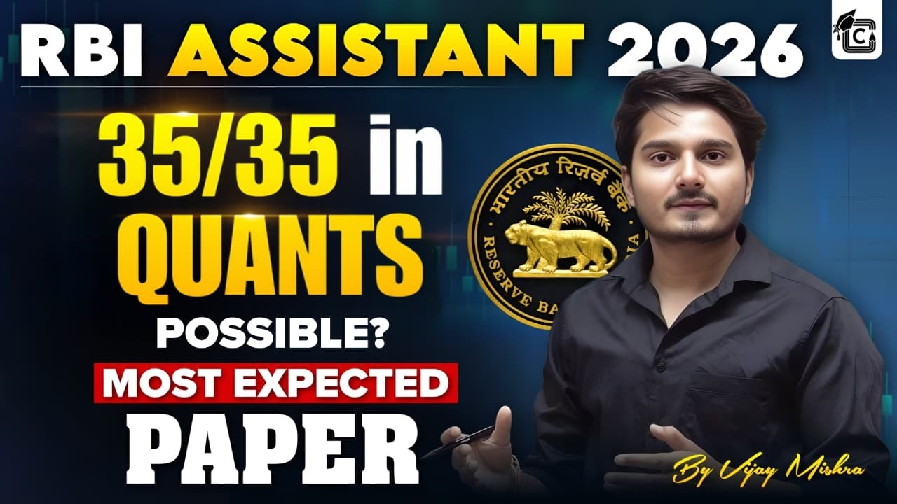 SBI Clerk / RBI Assistant 2026 Quant | Most Expected Paper Based On Latest Pattern by Vijay Sir