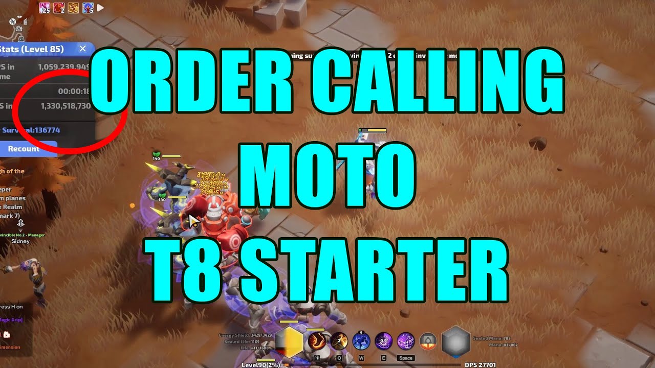 Order Calling Moto - 100FE 1.3Billion DPS - Starter Build T8 Farmer - TLI SS3