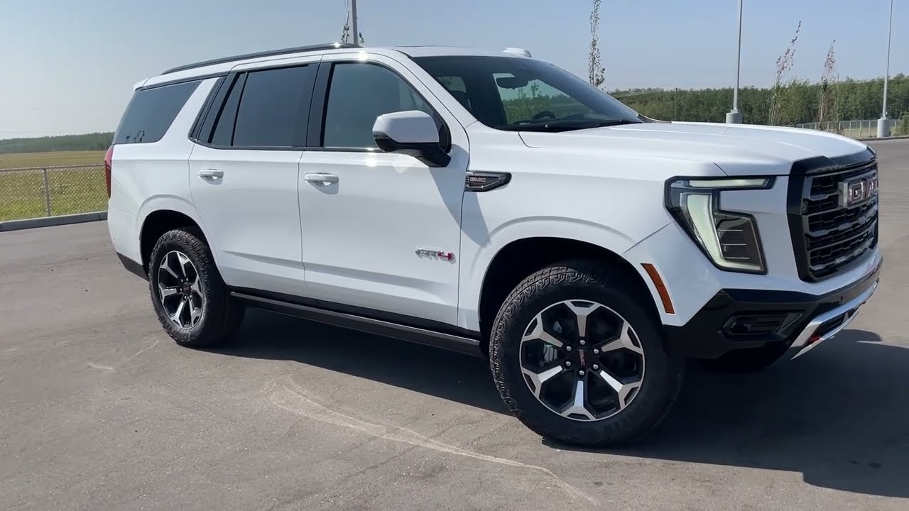 White 2025 GMC Yukon AT4 Calgary AB Wolfe Auto Group