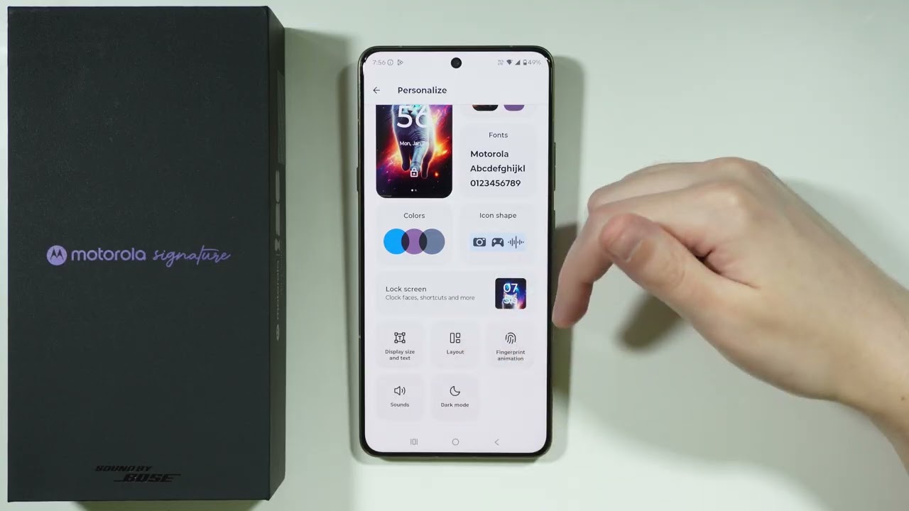 Есть ли у Motorola Signature подсветка по краям экрана? (Подсветка по краям экрана)