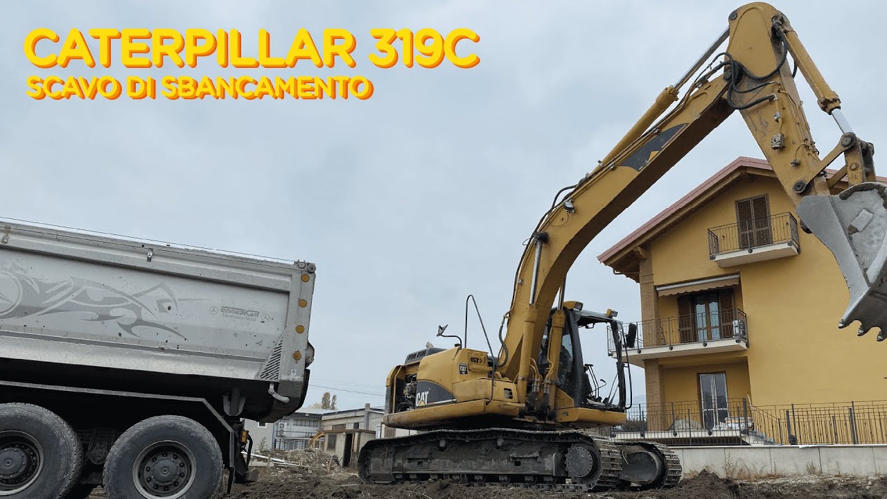 CAT 319C - SCAVO DI SBANCAMENTO #caterpillar #cat - 4k