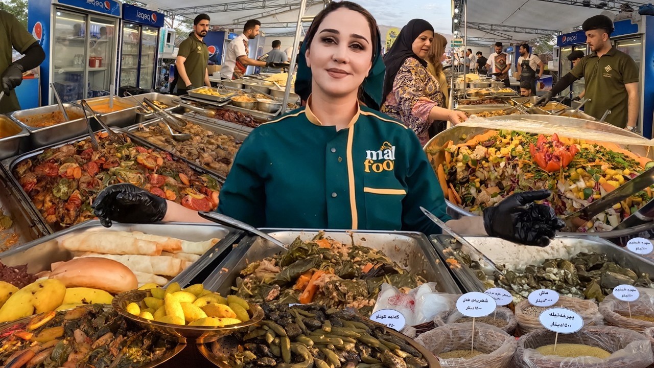 KURDISTAN’s Most Beautiful Female Restaurant Owner! Street Food Festival!