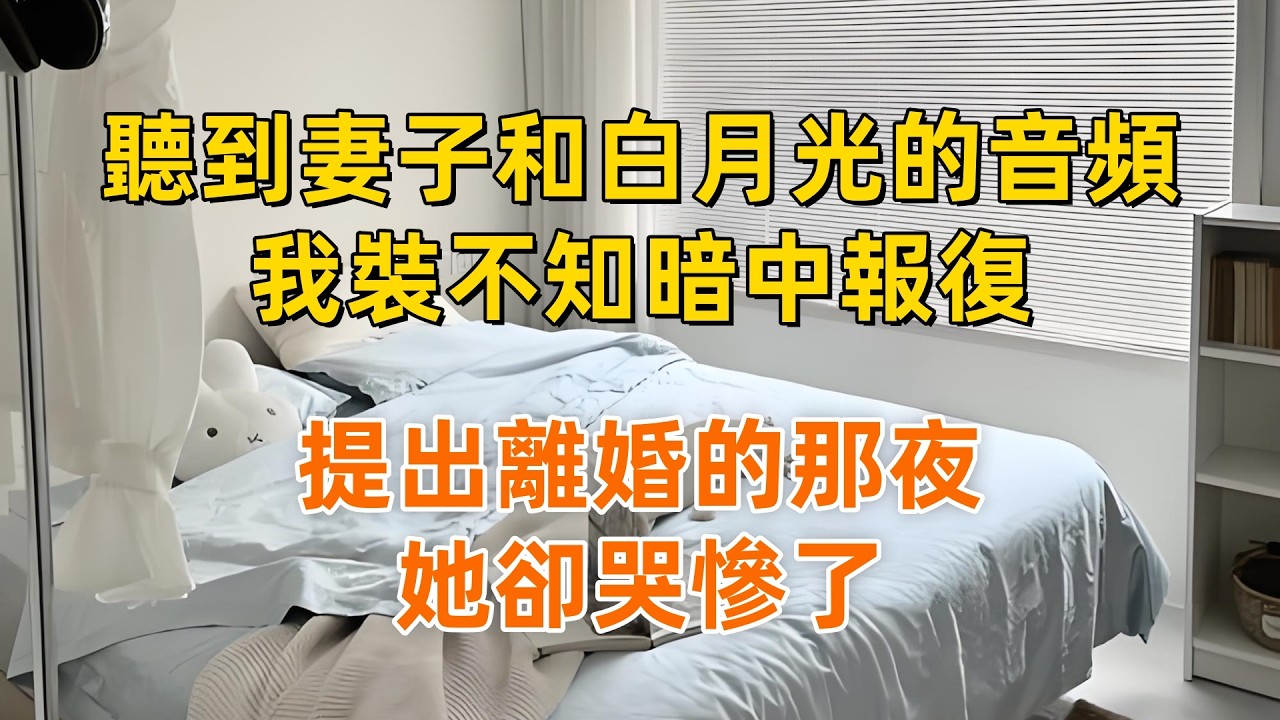 聽到妻子和白月光的音頻，我裝不知暗中報復，提出離婚的那夜她卻哭慘了