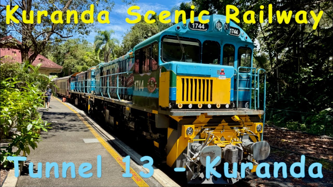 Australian Trains - The  Kuranda Scenic Railway, Tunnel 13 to Kuranda Station