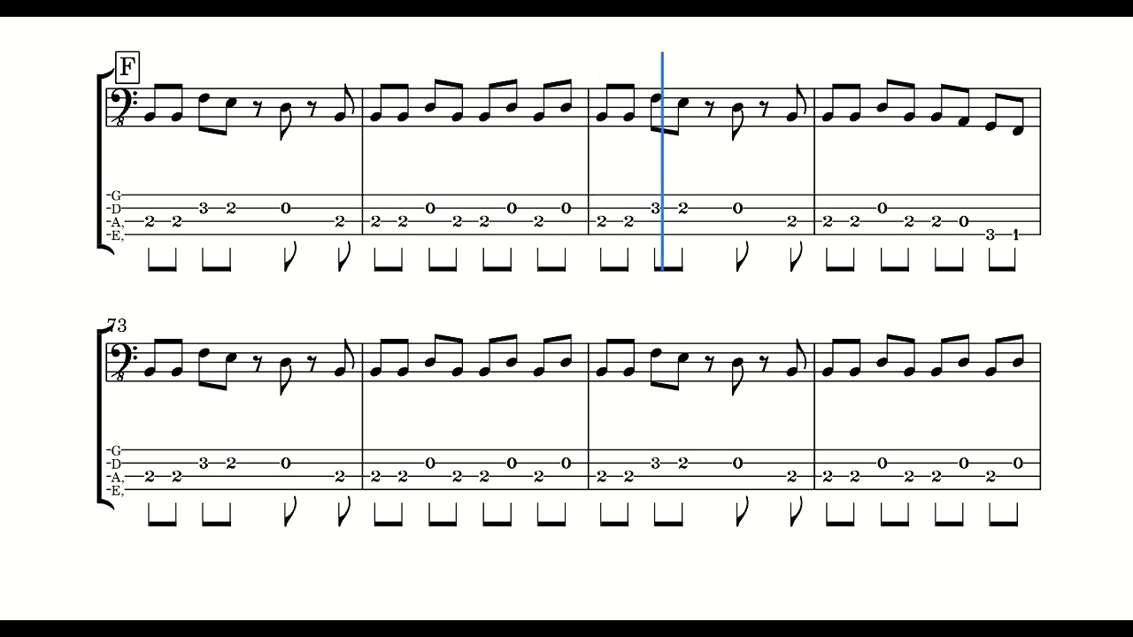 【TAB譜】「ダンスロボットダンス」-ナユタン星人　【ベース】