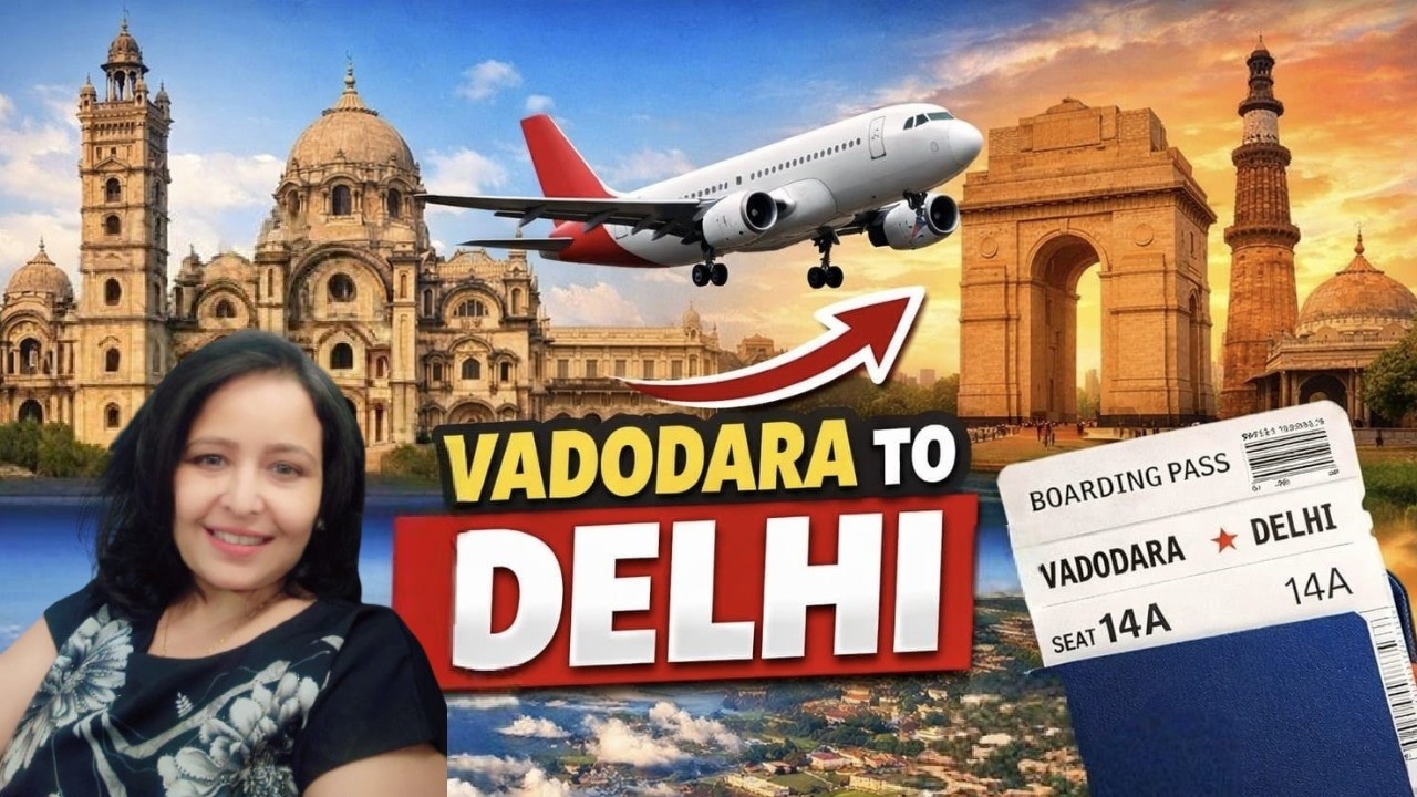My First Flight journey | Vadodara to Delhi | Wander with Neha | Vadodara international airport |