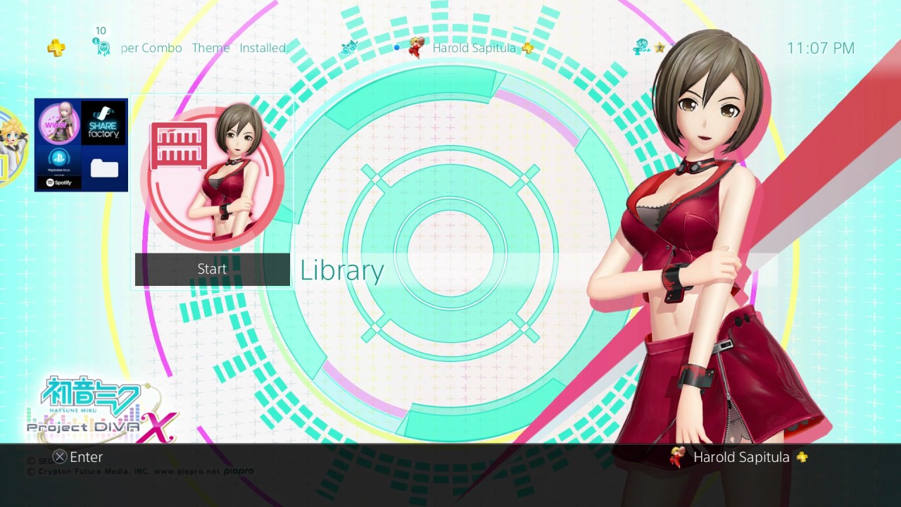 Hatsune Miku   Project DIVA X   PS4 Dynamic Theme