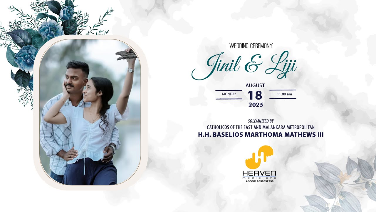 WEDDING CEREMONY || JINIL & LIJI || SOLEMZIED BY BAVA THIRUMENI ||