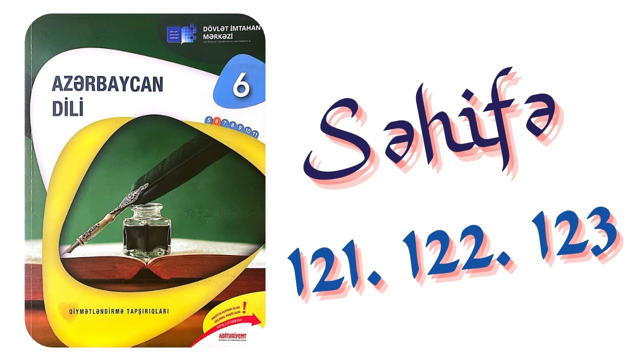 Azərbaycan dili 6-cı sinif DİM Səhifə 121, 122, 123