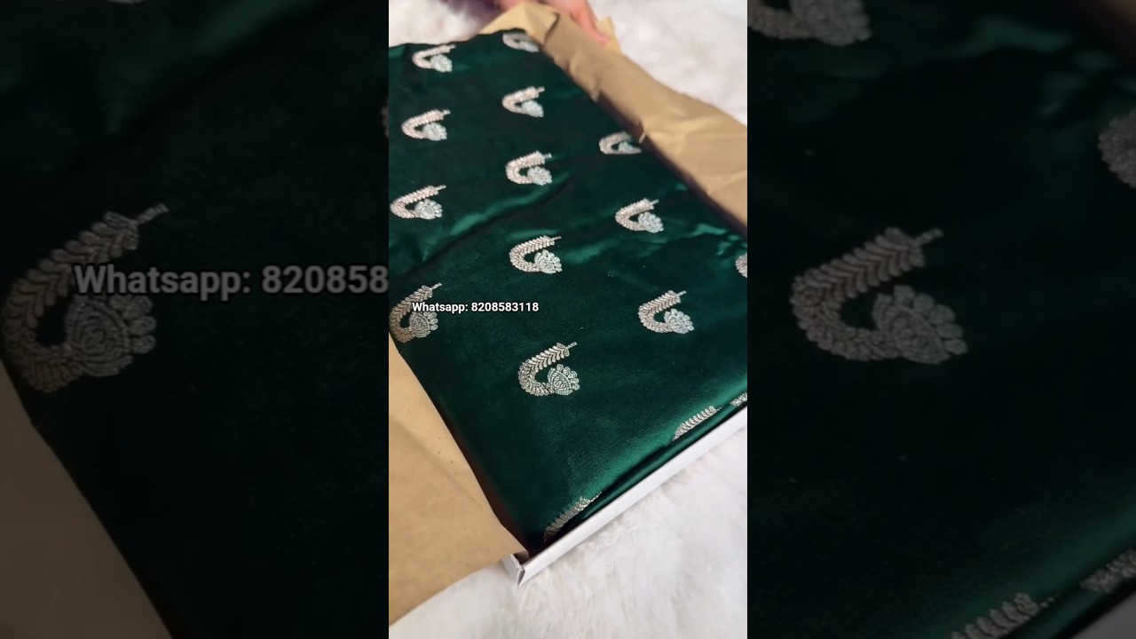 The Art of the Bottle Green Banarasi Silk Saree | Mashru silk | Gold zari weaving