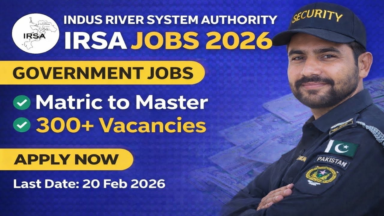Indus River System Authority Jobs 2026 | Matric, B.A, M.A, B.Sc, Graduation | Apply Now #allpakjobs