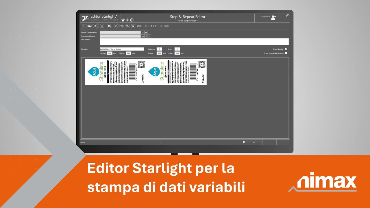 Nimax | Editor Starlight per la stampa di dati variabili