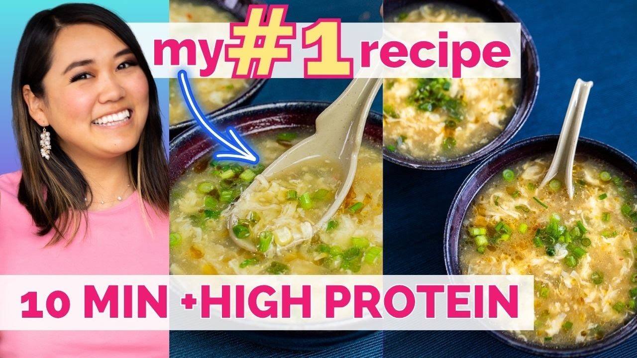 THE BEST Egg Drop Soup Recipe! High PROTEIN, SUPER EASY!