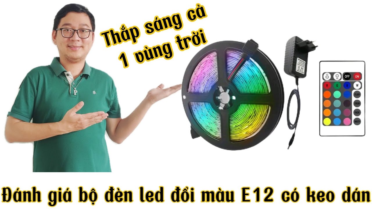 Đánh giá cuộn đèn led E12 trang trí phòng #hoangphongthaitu