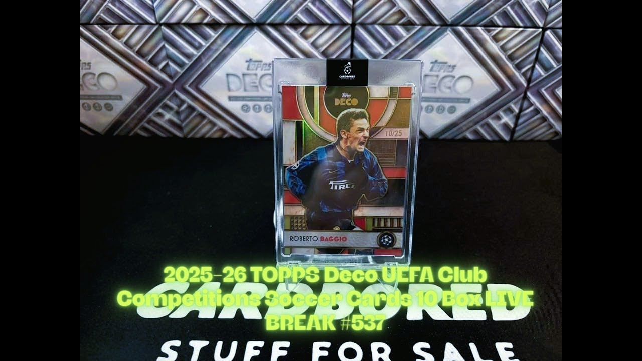 2025-26 TOPPS Deco UEFA Club Competitions Soccer Cards 10 Box LIVE BREAK #537