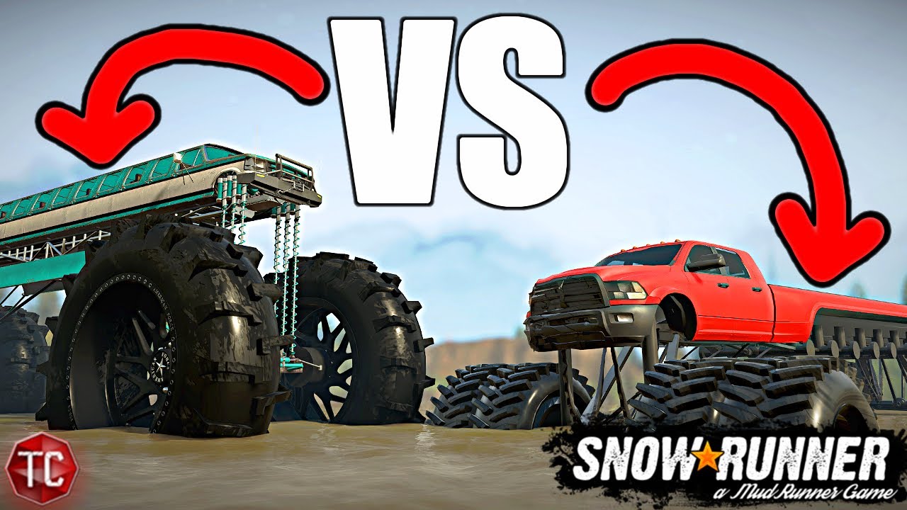 SnowRunner: MONSTROSITY vs MONSTER DODGE RAM 3500! (Who WINS!?)