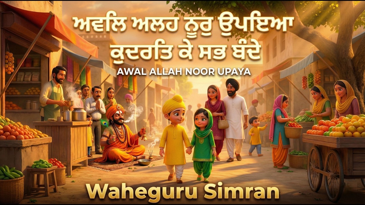 AWAL ALLAH NOOR UPAYA | ਅਵਲਿ ਅਲਹ ਨੂਰੁ ਉਪਾਇਆ ਕੁਦਰਤਿ ਕੇ ਸਭ ਬੰਦੇ ॥ 4K Video | JAP NOOR