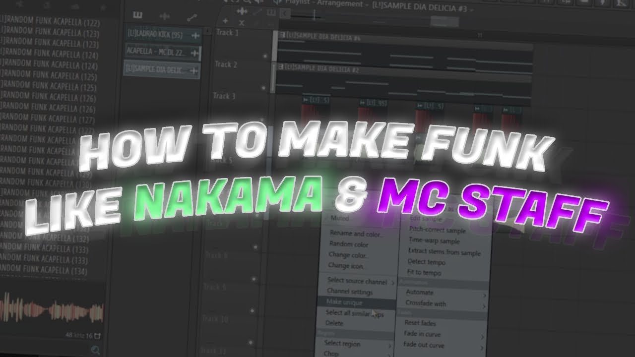 How to make phonk/funk like Nakama & MC Staff from scratch | FL Studio
