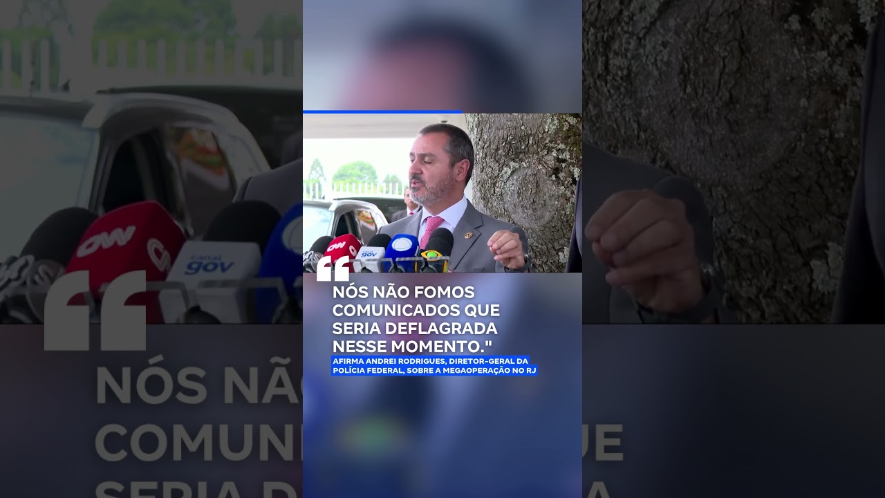 Diretor-geral da PF falam sobre situa&ccedil;&atilde;o no Rio de Janeiro ap&oacute;s megaopera&ccedil;&atilde;o. 📲 #RecordNews #Shorts
