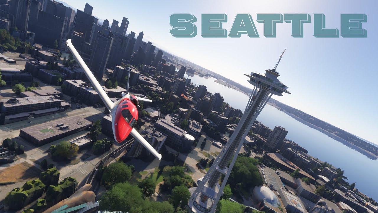Nice Flight Through Seattle | Clear Day Cockpit Cruise | MSFS 2024 PS5 