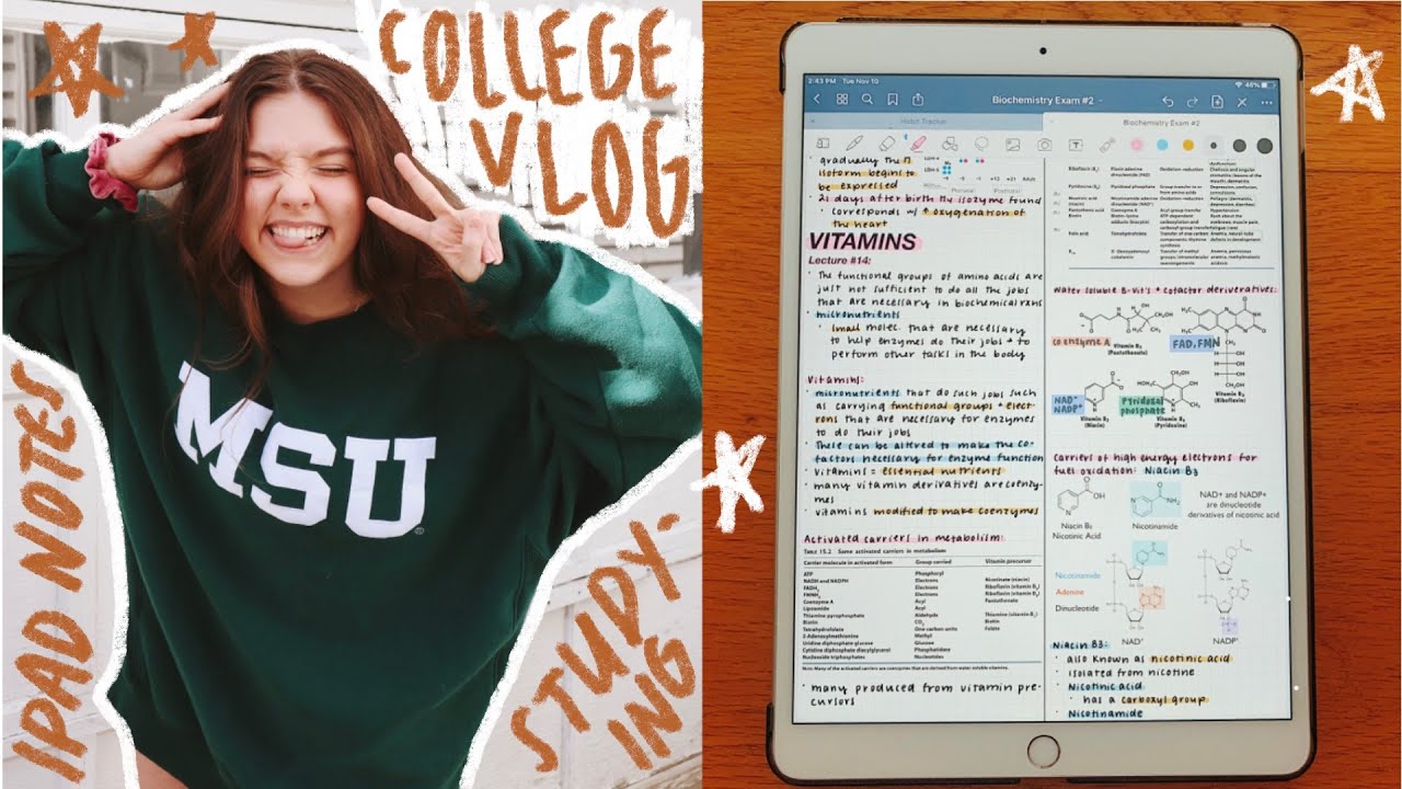 College Vlog: Studying, Exam Prep, & iPad Note-Taking